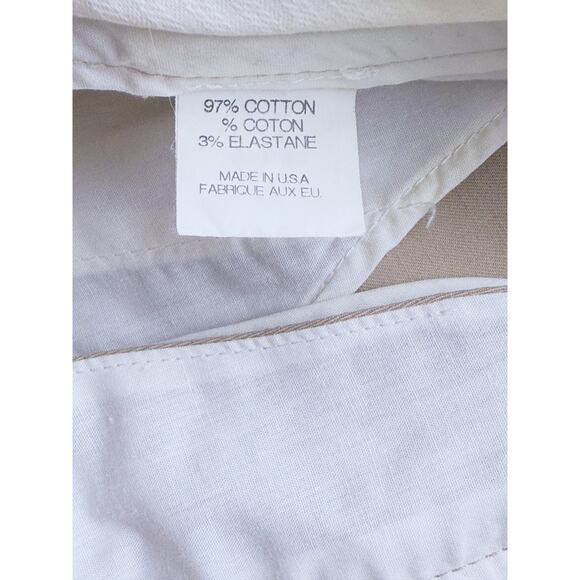 Theory Beige Linen Mid-Rise Bermuda Shorts 2 Clean Girl Minimal Academia Fall - Picture 6 of 7